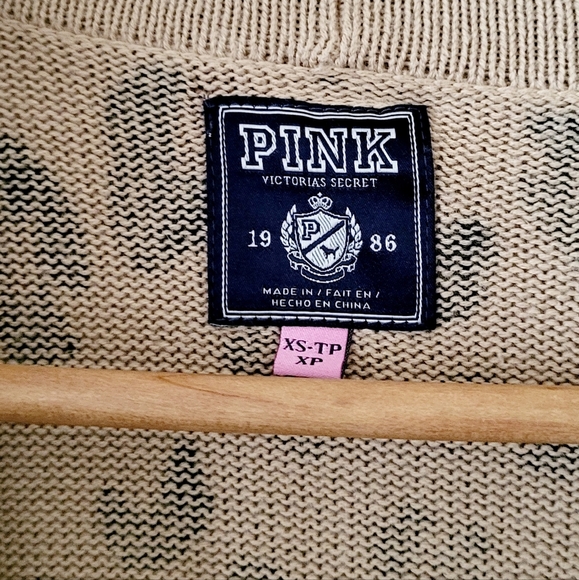 PINK by Victoria Secret  Leopard Print Long Sleeve Cardigan Sweater Size XS - Picture 10 of 13